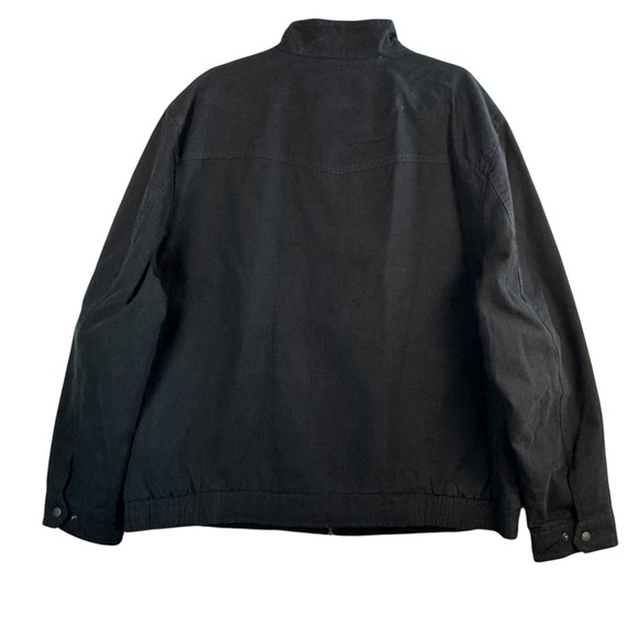 Levi's XXL Black Harrington Bomber Jacket Cotton Blend Zip Moto Lined NWT Mens - Picture 2 of 11